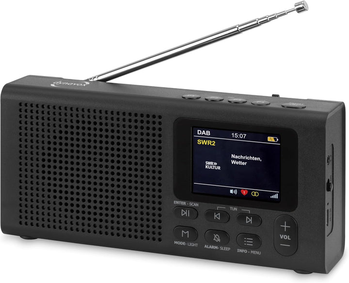 Dynavox DBT200 tragbares, digitales DAB+/UKW Radio, ideal als Küchenradio, Badradio, Büroradio, Werk