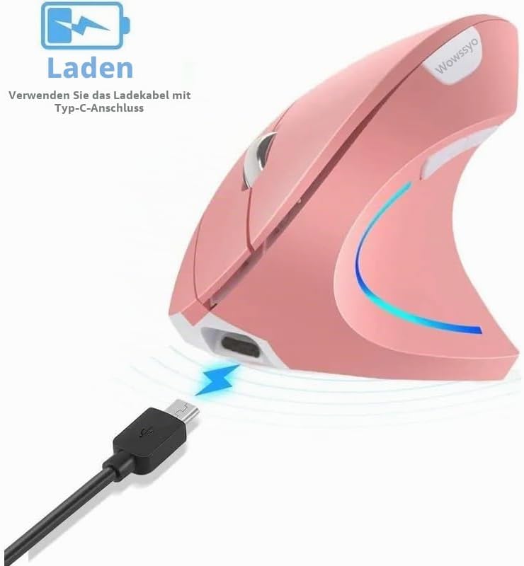 2.4G Wireless Vertikale Ergonomische, Wiederaufladbar, Optische Maus Vertical Ergonomic Optical Mous