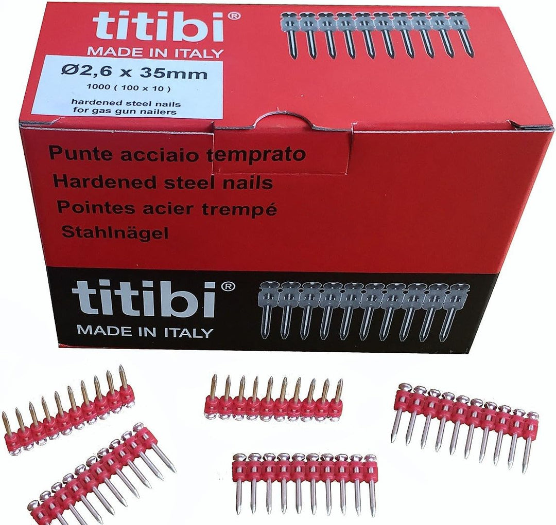 N.1000 Nieten für Nagelmaschinen: Spit Pulsa 800 / 700P / 700E - Pulsa 1000 / TF - Pulsa 40 P/E - Ti