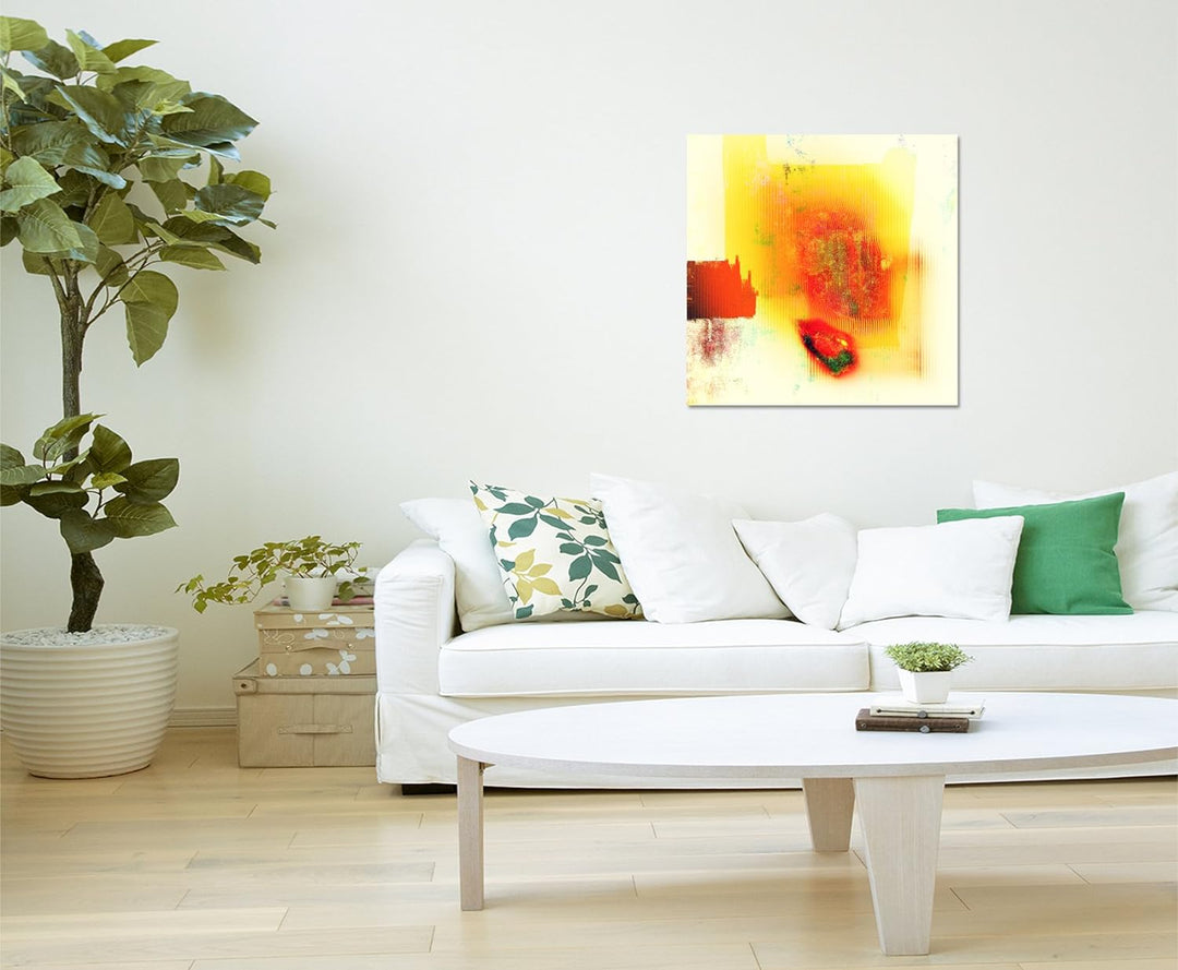 Paul Sinus Art Sonne Muster Filter Abstraktes Bild auf Leinwand Abstrakt116- dekorativer Einteiler W