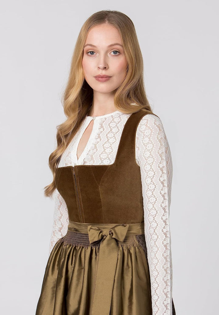 Stockerpoint Damen Dirndl Isola Kleid für besondere Anlässe 38 Olive, 38 Olive
