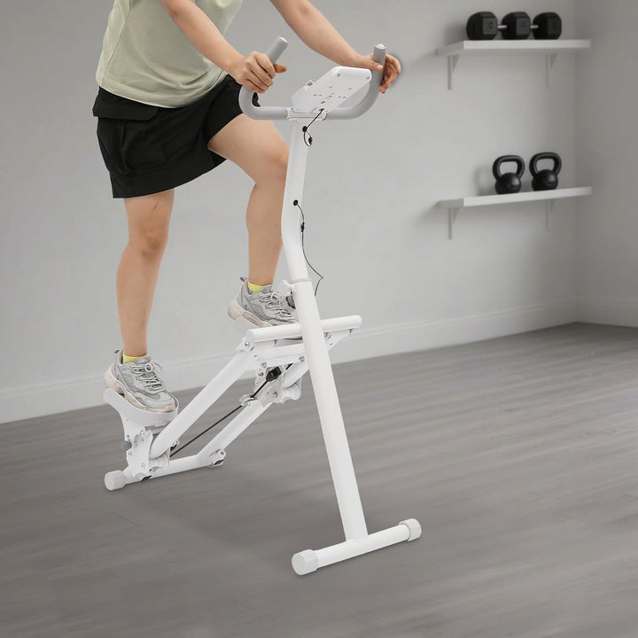 Treppensteiger Fitnessgerät Klappbar Treppenstepper mit 3 Widerstandsstufen, LCD Display, Handyhalte