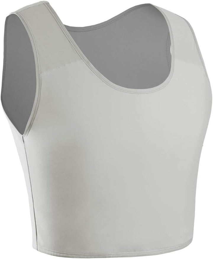XUJI Transgender FTM Trans Atmungsaktive Halb Brust binder S T1-grau, S T1-grau