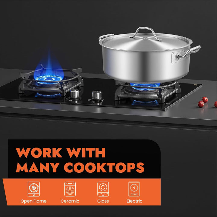 Topf Kochtopf 36 cm, Suppentopf Edelstahl 10L, Kochtopf Induktion Nudeltopf, XXL Cooking Pot, Stainl