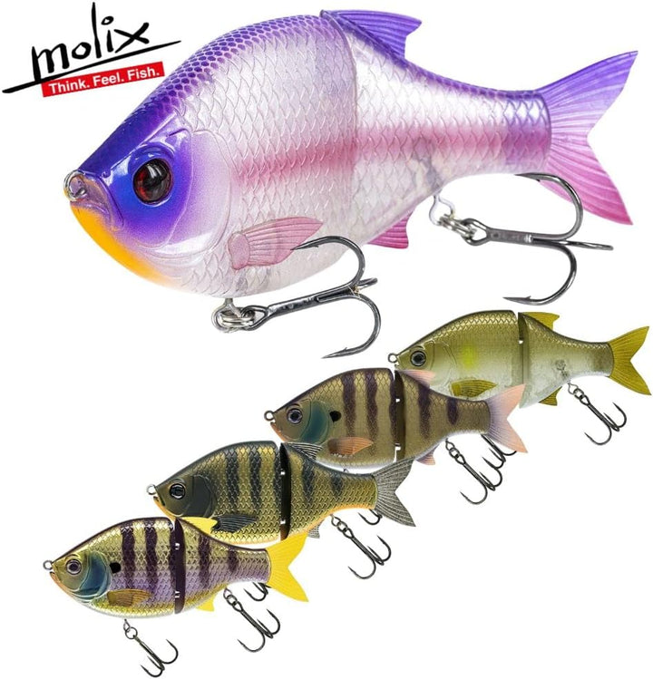 MOLIX Langsam sinkender Swimbait Köder Glide Bait 140SS MX Blue Gill, MX Blue Gill