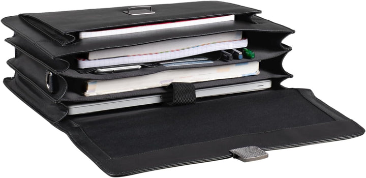 STILORD 'Angelo' Vintage Aktentasche Echtleder mit 15.6 Zoll Laptop-Fach Grosse Businesstasche mit Z