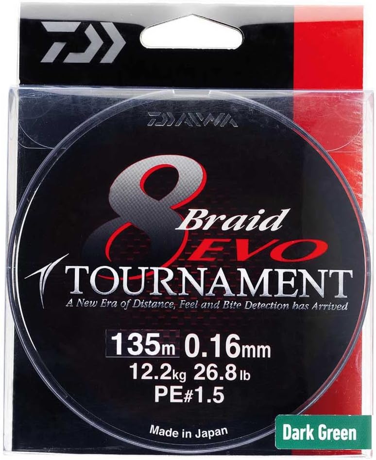 Daiwa Tournament 8 Braid EVO 0.35mm 35,1kg 300m dg Geflochtene Schnur