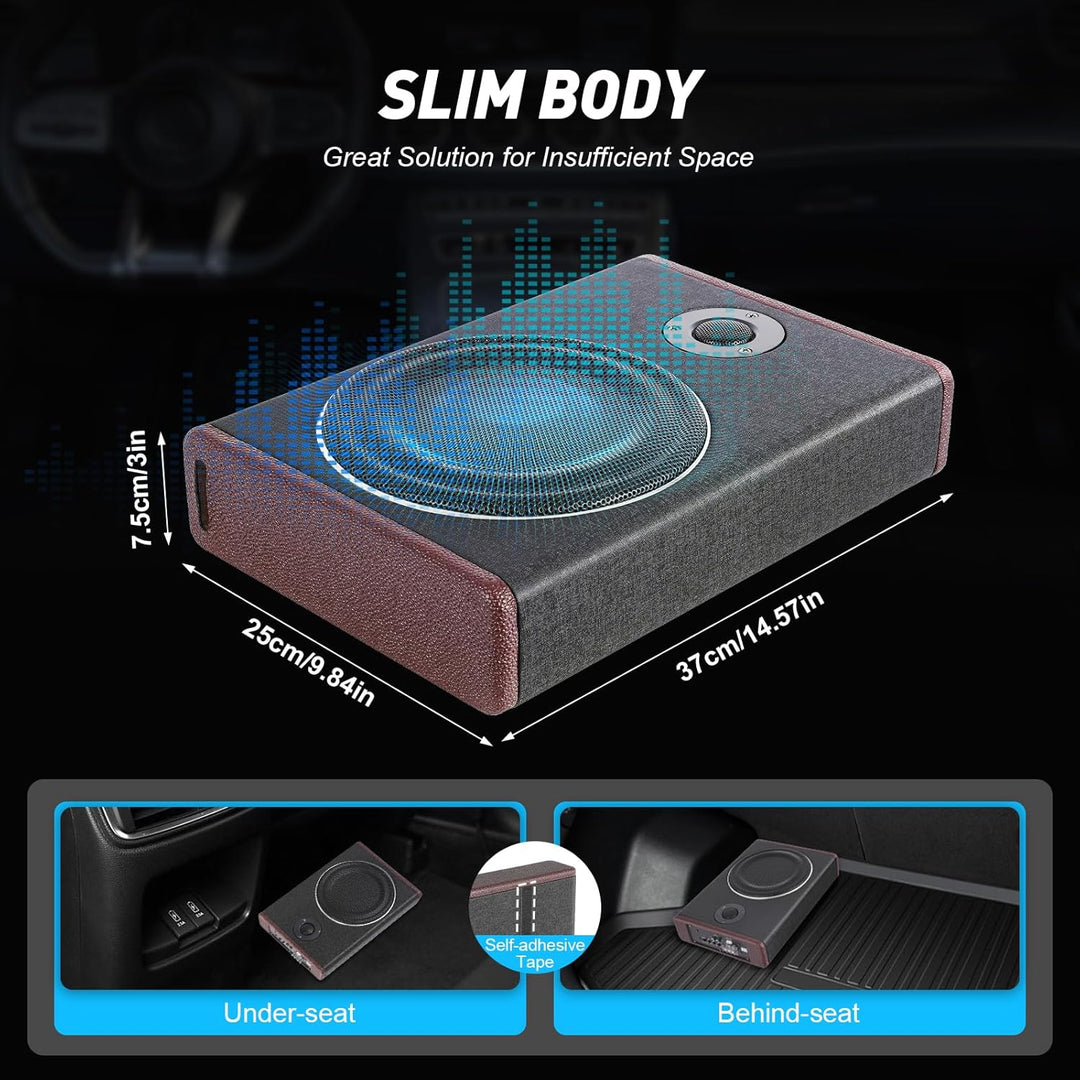 Aktivsubwoofer Kompakter GehäUse Subwoofer Kleine Bassreflex Bassbox High Level FüR Auto LKW Und Rei