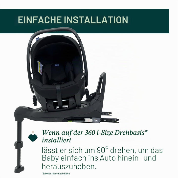 Chicco Kory Essential I-Size Autositz von 40 cm bis 85 cm, Gruppe 0+ für Babys, zugelassen nach ECE