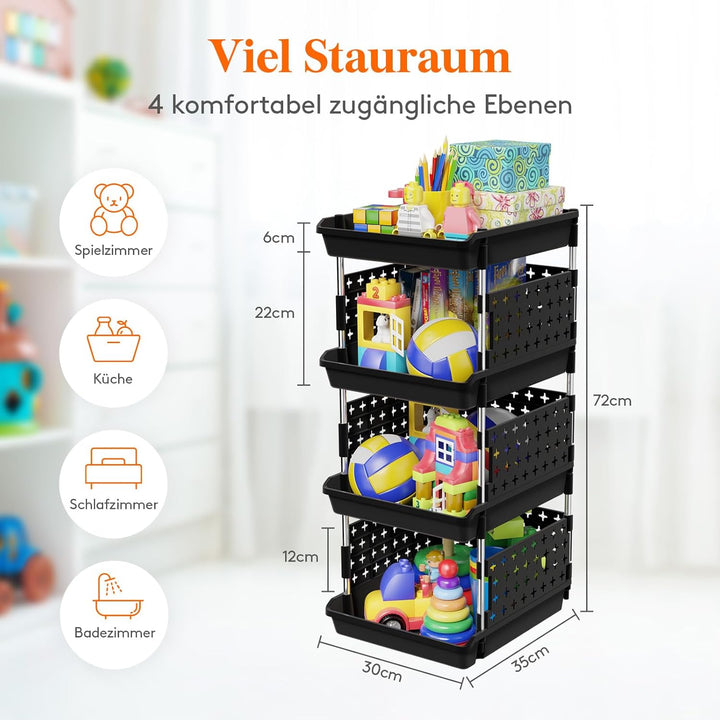 Lifewit Plastikstapelstapelstapelbehälter für Pantry -Stapelkorb für die Organisation von Lebensmitt