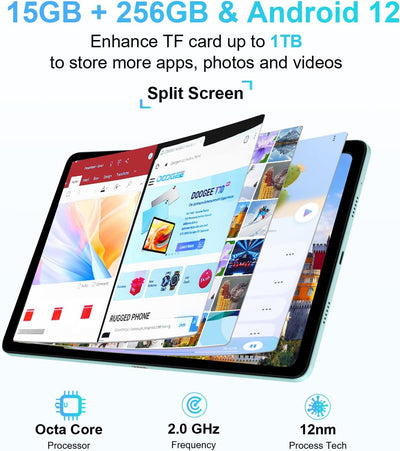 DOOGEE T20 Tablet, 10.4 Zoll 2K Tablet PC, 15GB RAM 256GB ROM (1TB Erweiterbar) Android 12 Tablet 83