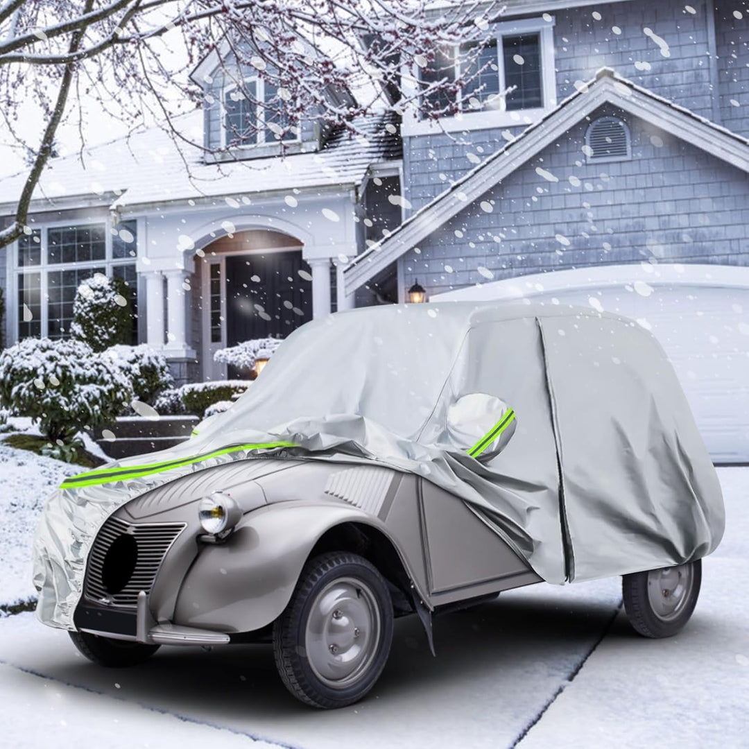 Autoabdeckung Passend für Citroen 2CV 1948-1990, wasserdichte Vollgarage Autoplane mit Reissverschlu