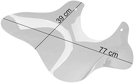 Windschild Batwing mit 4-Punkt-Fixierung für Custom Bikes klar