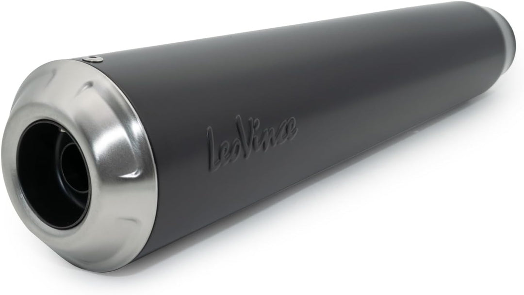 Endschalldämpfer LeoVince SLIP-ON CLASSIC RACER Black Edition, Edelstahl schwarz, mit Zulassung für