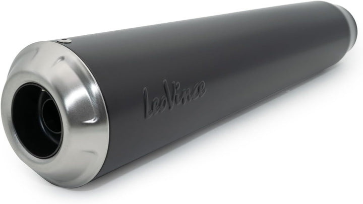 Endschalldämpfer LeoVince SLIP-ON CLASSIC RACER Black Edition, Edelstahl schwarz, mit Zulassung für