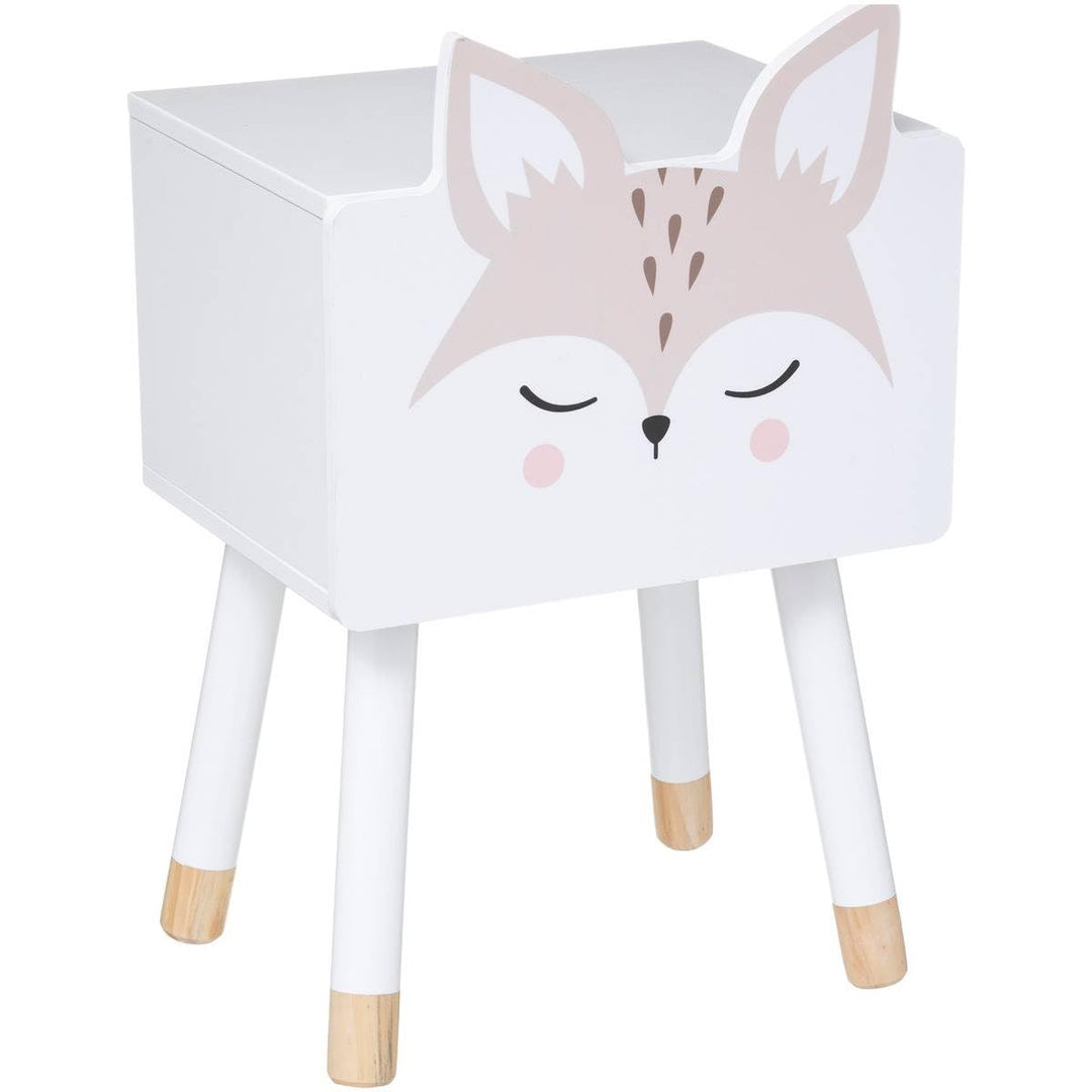 Kinder Nachttisch Fuchs - weiss - Holz - Mehrfarbig - Atmosphera créateur d'intérieur