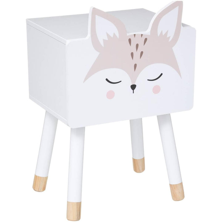 Kinder Nachttisch Fuchs - weiss - Holz - Mehrfarbig - Atmosphera créateur d'intérieur