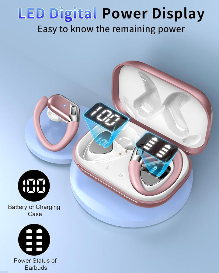 Bluetooth Kopfhörer Sport, Kopfhörer Kabellos Bluetooth 5.4 mit 4 ENC Noise Cancelling Mic, In Ear K