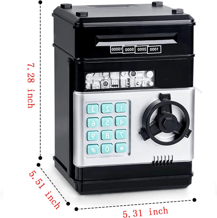 Elektronische Sparschwein Bargeld Münze Dose Geldspind Auto Einfügen Rechnungen Safe Box Passwort AT