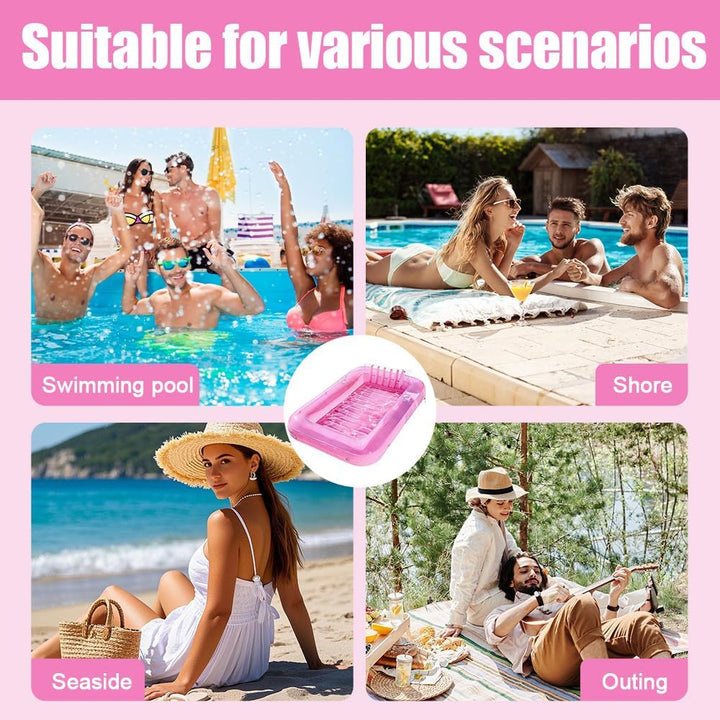 178x116cm Aufblasbare Tanning Pool mit Kühler Aufblasbarer Sonnenpool, Tanning Pool Luftmatratzte Po