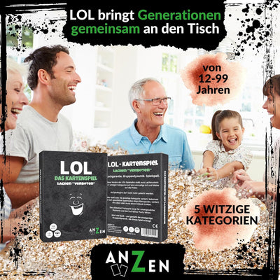 LOL - Das Kartenspiel - Lachen verboten | Lustiges Partyspiel mit Lachgarantie | Gesellschaftsspiel