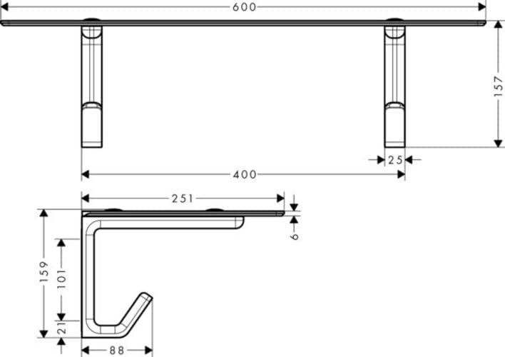 AXOR Universal Accessories Badetuchablage,