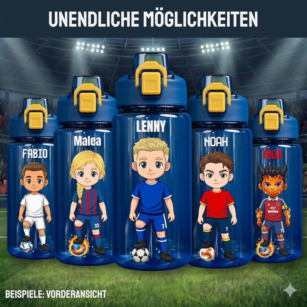 EarlyBird Little Bud Trinkflasche Mein Klub mit personalisierten Fussball-Avatar zum selbst gestalte