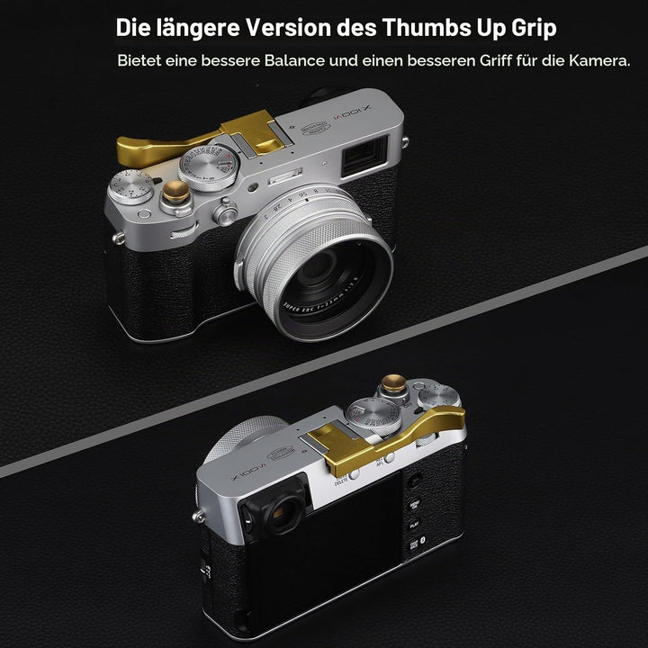Daumen-Up-Handgriff aus Metall für Fujifilm X100VI Fujinon X100V Kamera-Zubehör Haoge THB-XVG, goldf