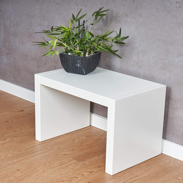 levandeo Beistelltisch Coco Weiss 32x32cm Höhe 50cm Keine Montage fest verleimt Holz Couchtisch Tisc