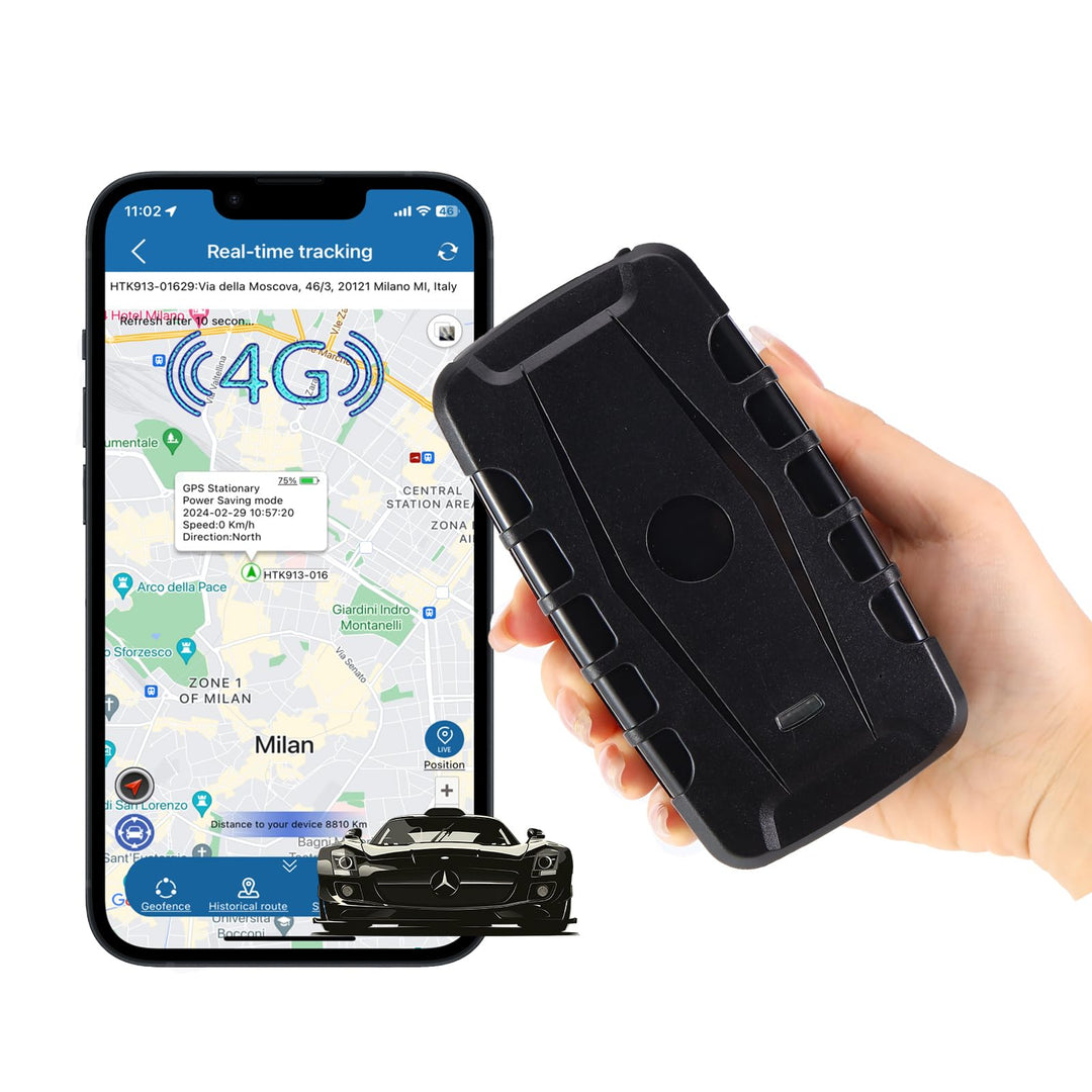 TKMARS 4G GPS Tracker Ohne ABO GPS Tracker Auto 20000mah Ultra-Lange Standby-Zeit, Stark Magnetisch