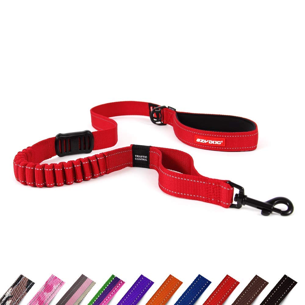 EzyDog Hundeleine für Grosse, Mittelgrosse Hunde - Elastische Leine mit Bungee Ruckdämpfer - 'Zero S