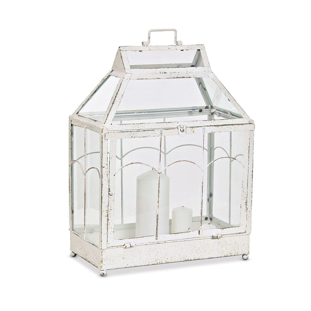 LOBERON® Laterne Couriar, individuell befüllbar, handgemachtes Shabby-Finish, Deko-Objekt mit Vintag
