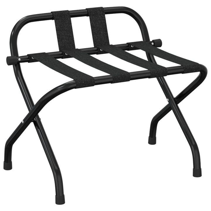 Festnight Kofferständer Klappbar Kofferablage mit Rückenlehne Gepäckablage Schwarz 56x39x52 cm Gepäc