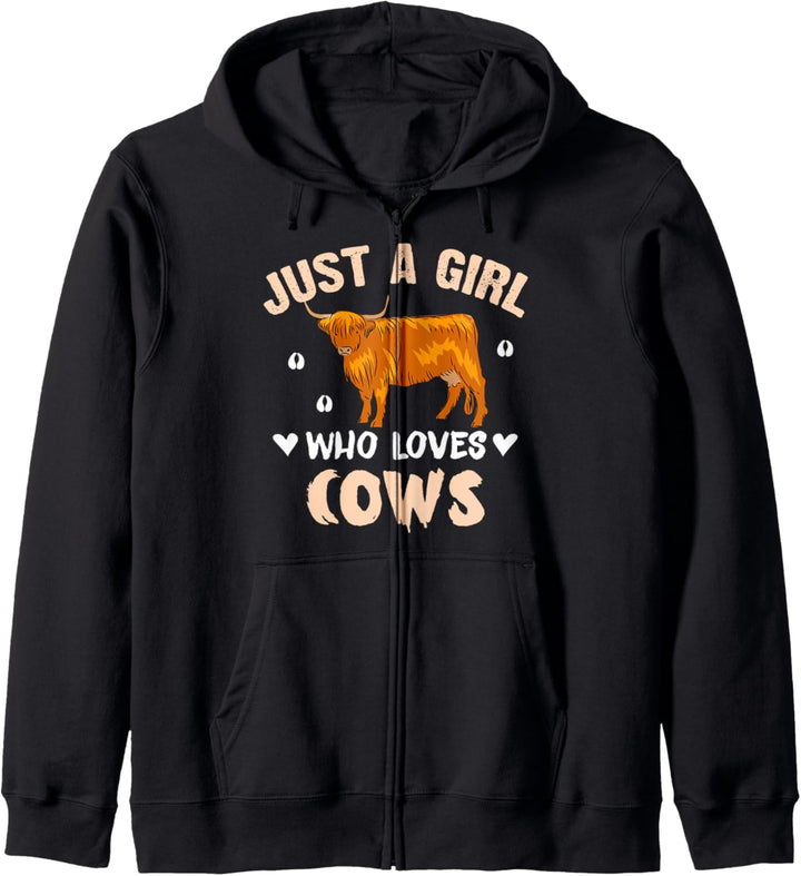Just A Girl Who Loves Cows - Highland Cow Kapuzenjacke