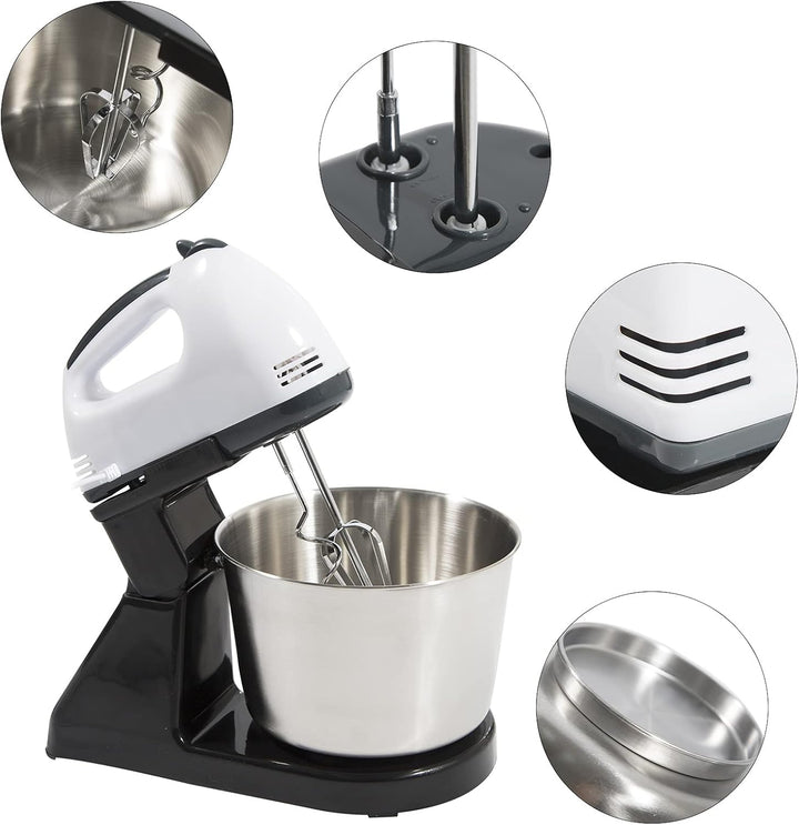 Küchenmaschine 7 Geschwindigkeitsstufen Knetmaschine Teigmaschine Teigknetset Knethaken Schneebesen