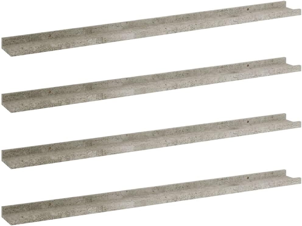 homiuse Wandregal 4 STK. Betongrau Wandregal Holz Wand BüCherregal Wand Regal Holz Wandregal KüChe K