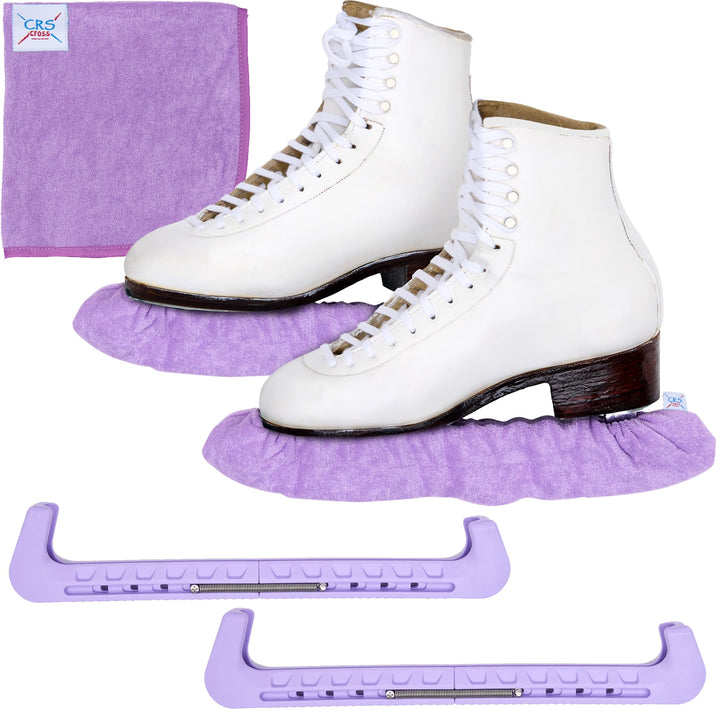 CRS Cross Schlittschuhschoner, Soaker und Handtuch, Geschenkset – Eislaufschoner und weiche Kufenabd