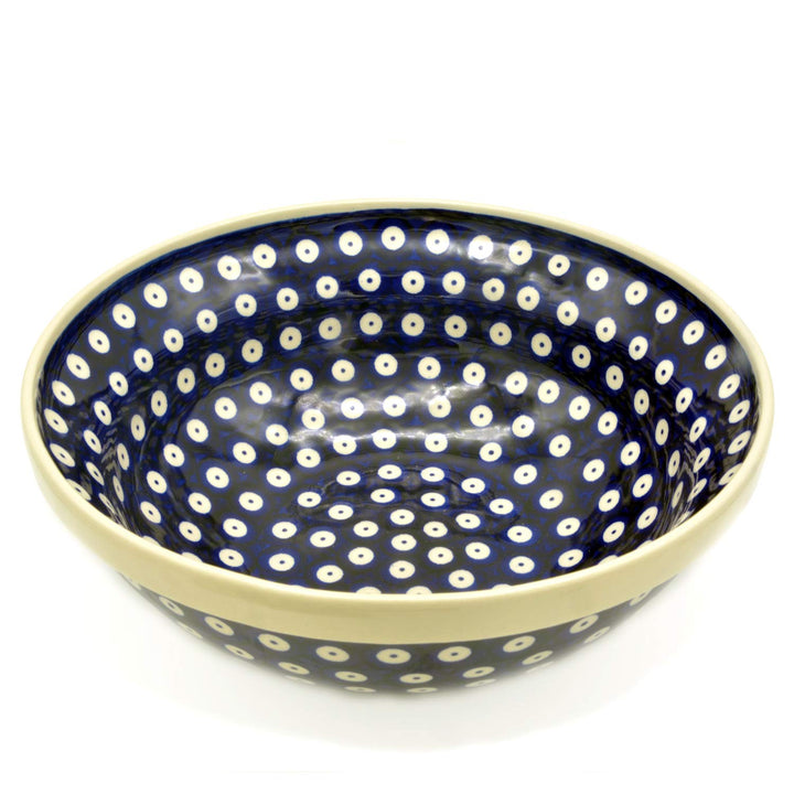 Bunzlauer Salatschale 24 cm (Dekor Blau-Auge), Dekor Blau-auge