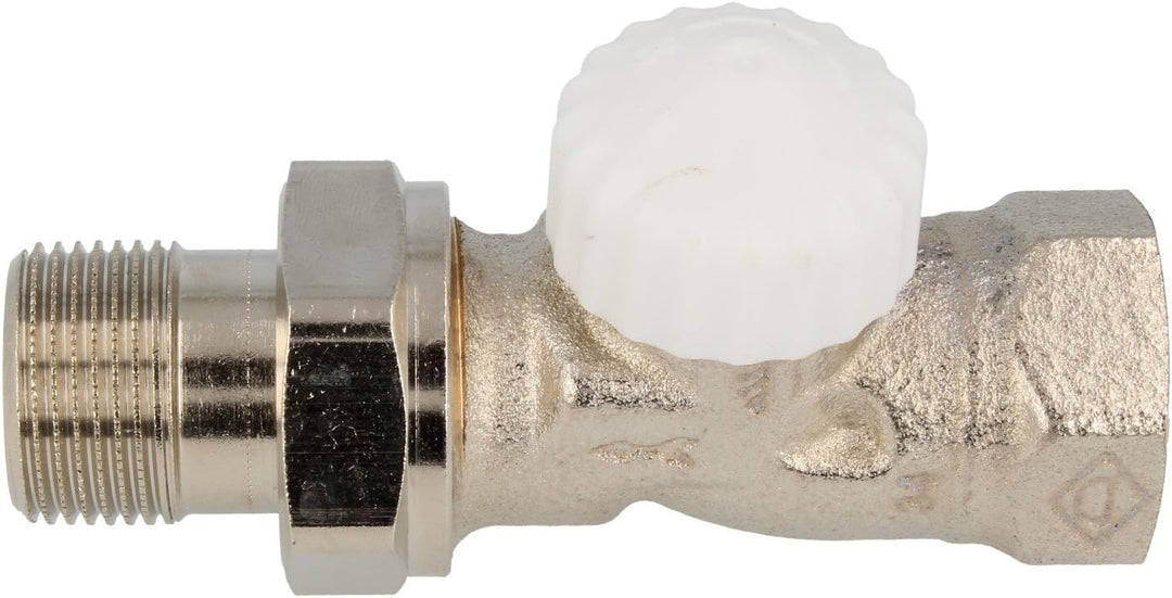 TA Heimeier Thermostat-Unterteil V-exakt II RG vernickelt Durchgang 3/4 Zoll kvs 0,86, 3712-03.000