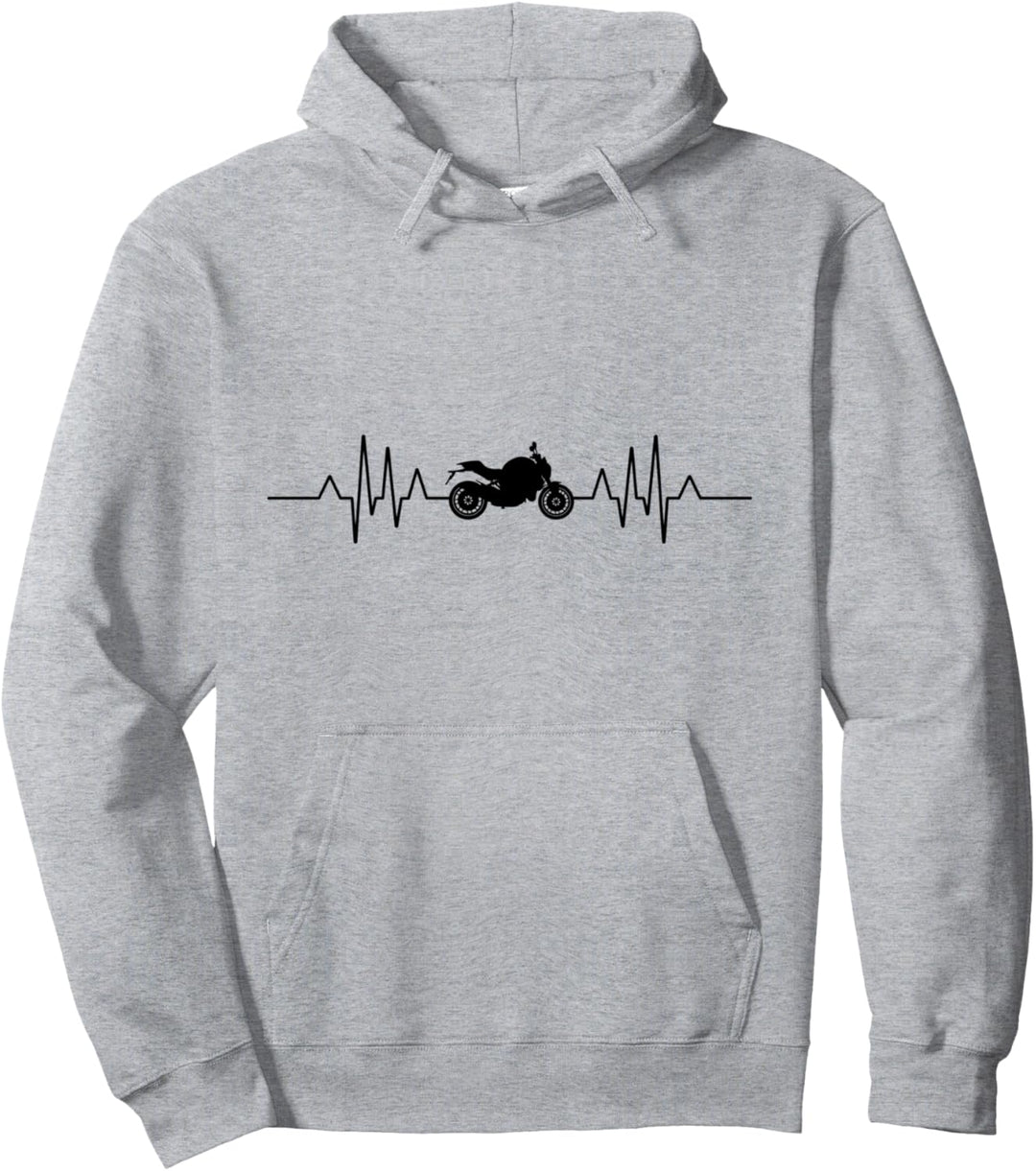 Motorradfahrer Geschenk für Männer Motorrad Grafik mit Spruc Pullover Hoodie
