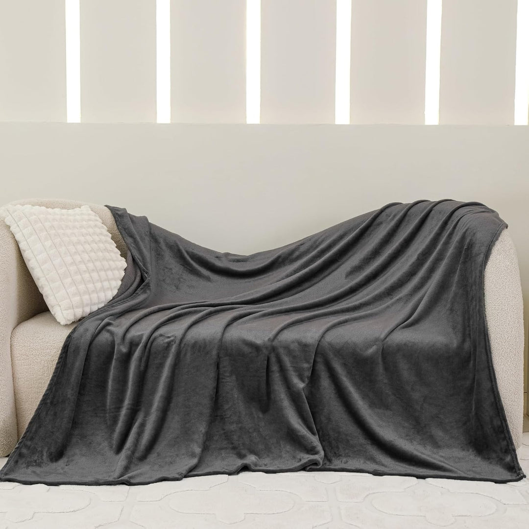 Kuscheldecke Flauschig Winter Warm Grau Dunkelgrau Fleecedecke Kuscheldecke 180x200 Weich Kuschelig