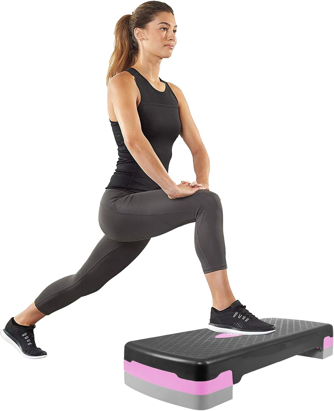 SPRINGOS Aerobic Steppbrett rosa-grau, rosa-grau