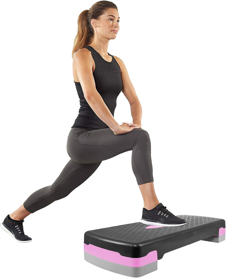 SPRINGOS Aerobic Steppbrett rosa-grau, rosa-grau