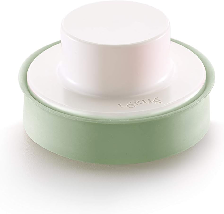 Lékué Veggie Burger Set, 1 Liter, Silikon, rot und grün