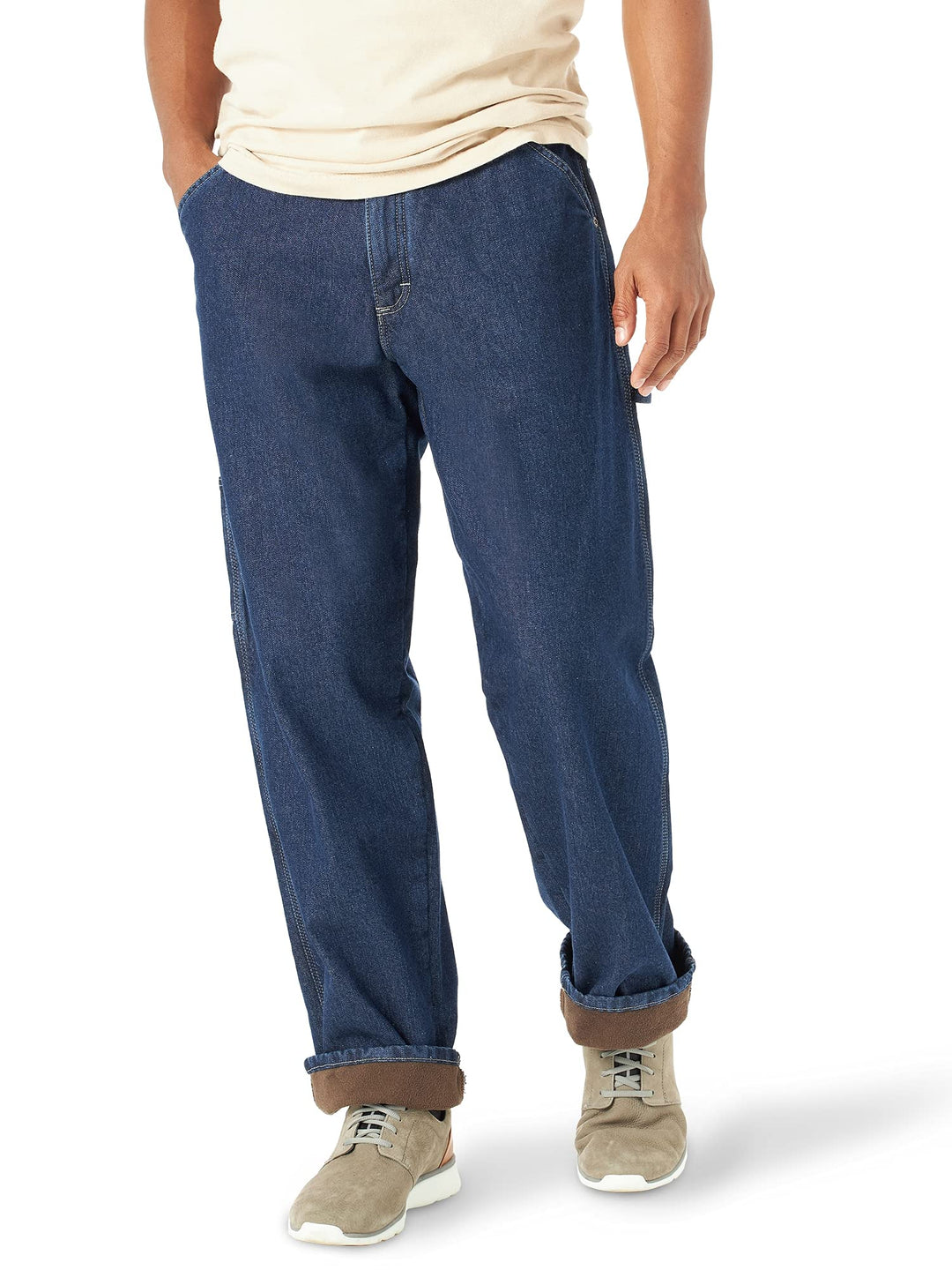 Wrangler Authentics Herren Zimmermannshose Futter ال الر اللر الو schreinerhose Mit Fleece Gefüttert