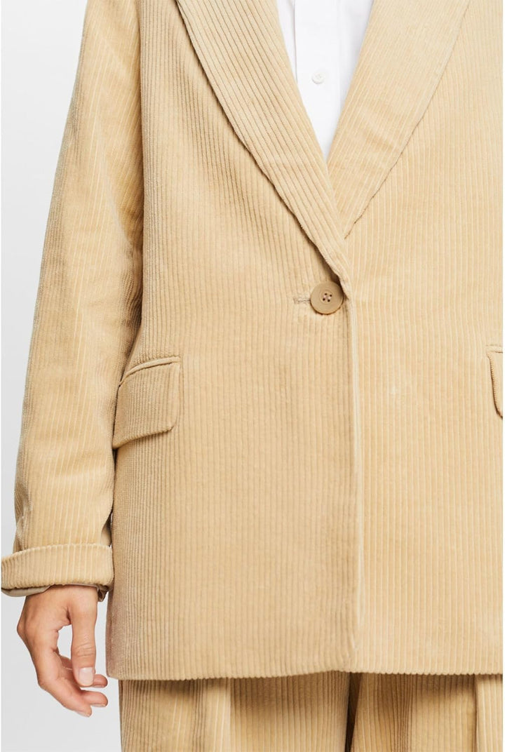 ESPRIT Damen Blazer 42 Beige, 42 Beige
