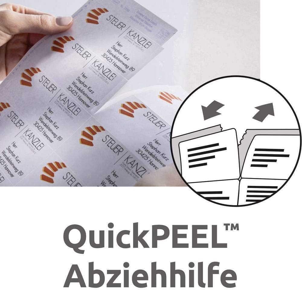 AVERY Zweckform 3657 Universal Etiketten (4.000 Klebeetiketten, 48,5x25,4mm auf A4, Papier matt, ind