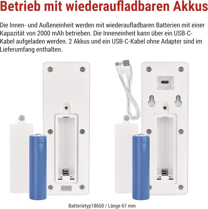 EMOS - Audio-Türsprechanlage Set, Wireless - drahtlose Verbindung, Elegantes Design - Audio-Kit/Gege