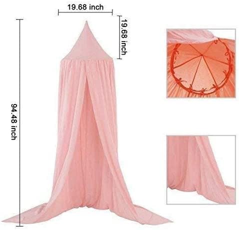 LILOVE Baby Baldachin Betthimmel Chiffon Hängende Rund Moskitonetz für Babys Bett, Spielzelte, Kinde