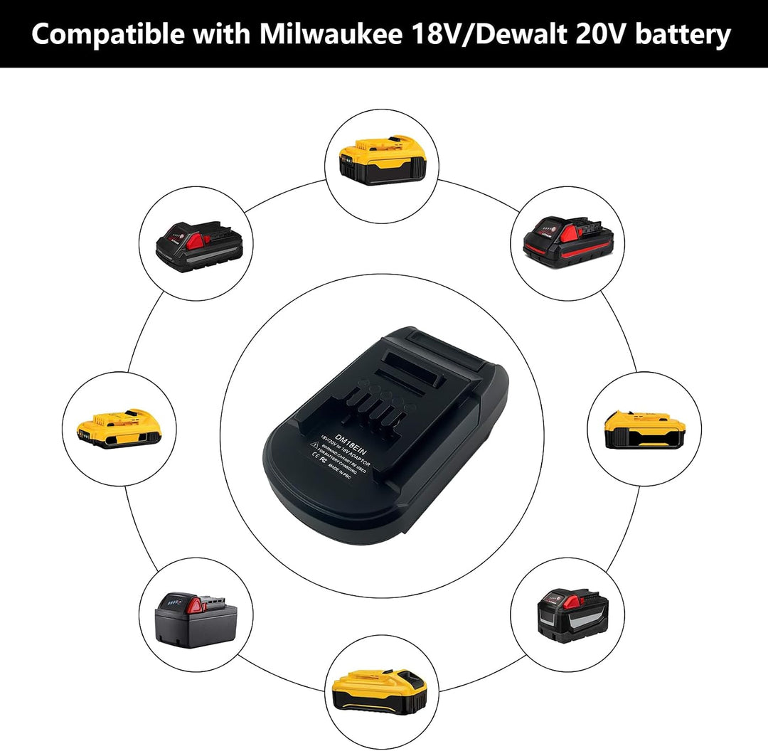 Adapter für Milwaukee &amp; für Dewalt 18V Akku auf für Einhell Elektrowerkzeug | für Power X-Change Ele
